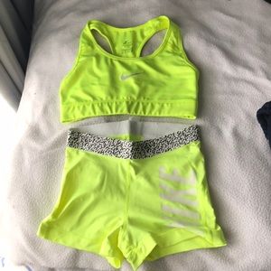 Nike sports bra and nike pros spandex